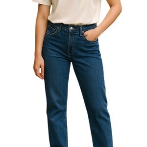 EDDIE BAUER Truly Straight Bootcut Jeans Blue Medium Wash Denim Mid-Rise Size 10